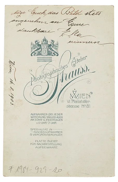 Frau mit Stuhl, Rückseite