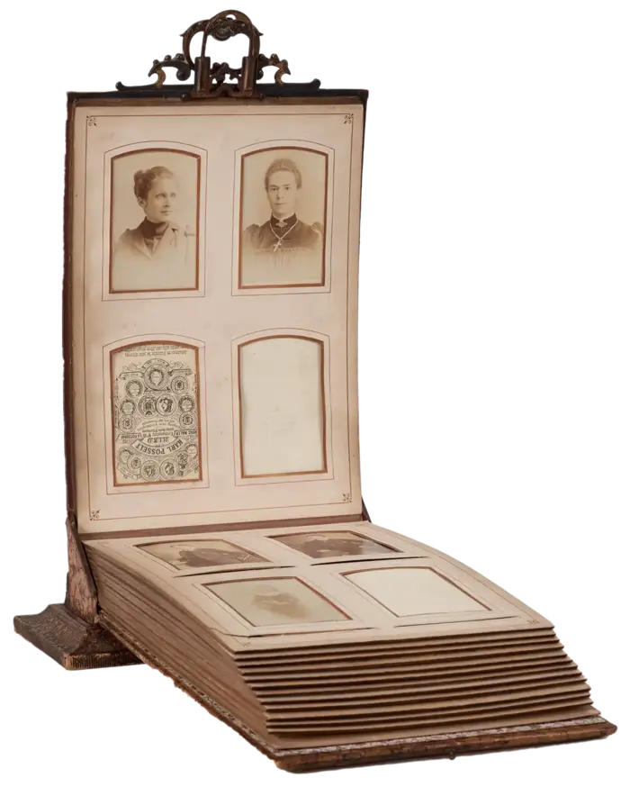 Geöffnetes Fotoalbum