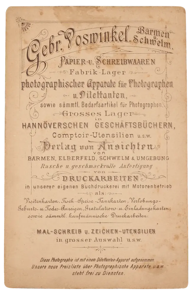 Kabinettkarten-Rückseite